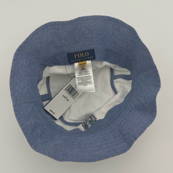 Polo Ralph Lauren Loft Embroidered Cotton-Twill Bucket Hat, S/M, White. - Picture 5 of 9